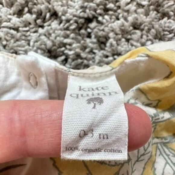 Kate Quinn 0-3 Month Adorable Footie Pajama Floral Collar Snap Bottom Girly - Picture 4 of 5